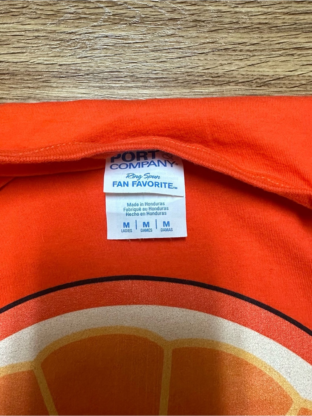 Port and Company - Women’s Orange Graphic Citrus Tee -  Size Medium - Picture 2 of 6